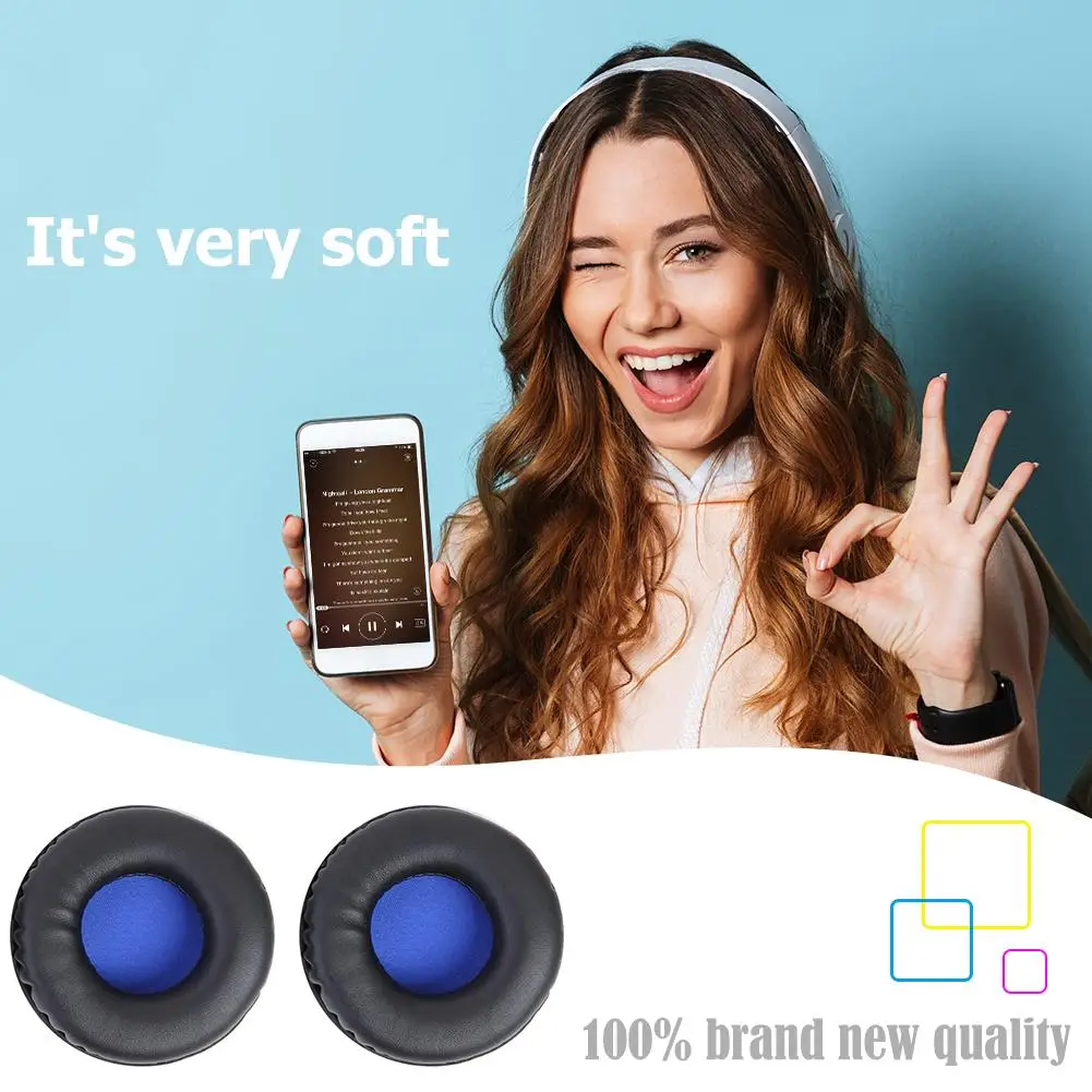 Almohadillas de repuesto para auriculares Skullcandy hash 2,0, cubierta de cojín de espuma viscoelástica, piezas de repuesto de cuero PU, 1 par - imagen 2