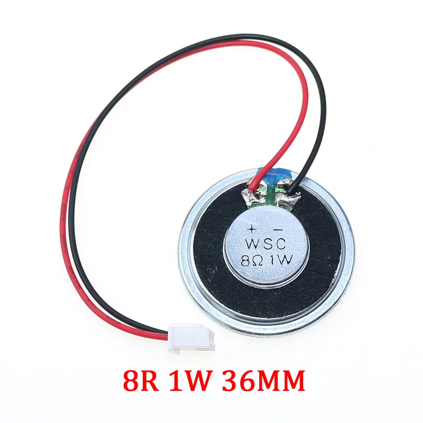 YUXI-altavoz ultradelgado de 8 Ohm, altavoz de 1 vatios, diámetro de 36MM, espesor de 3,3mm con Terminal de 1,25mm y 2,54mm, línea DuPont - imagen 5