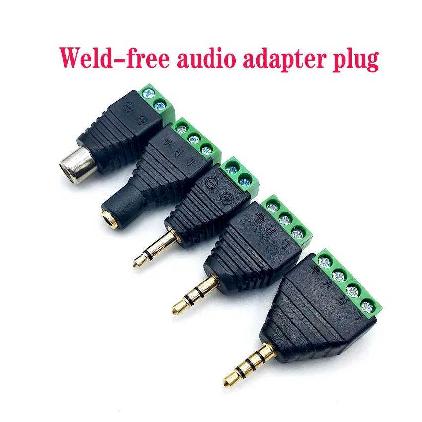2 uds conector Jack de 3,5mm para auriculares conector estéreo sin soldadura de 3 polos/4 polos cabezal de Audio a Terminal enchufe DIY - imagen 4