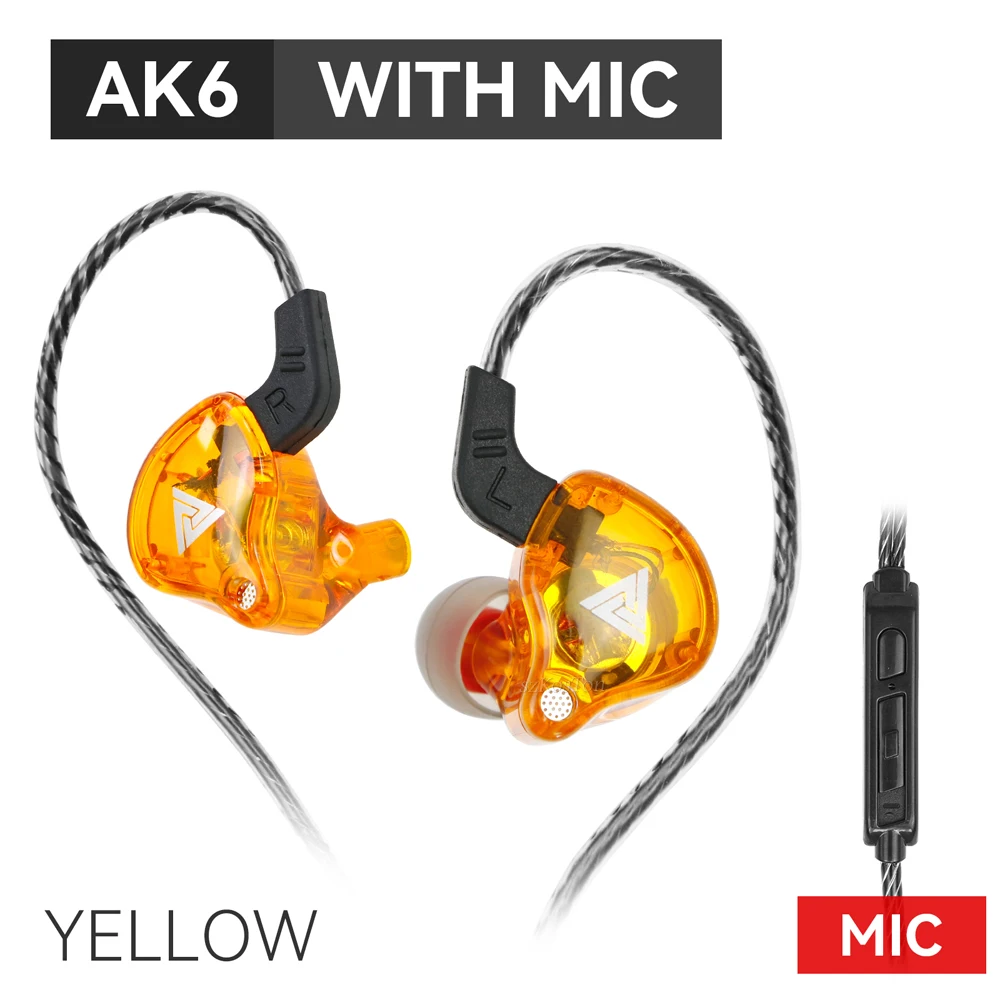 QKZ-auriculares AK6 con cable de 3,5mm, cascos con controlador de cobre, estéreo, HiFi, de graves, para música, correr, deporte, juegos - imagen 5