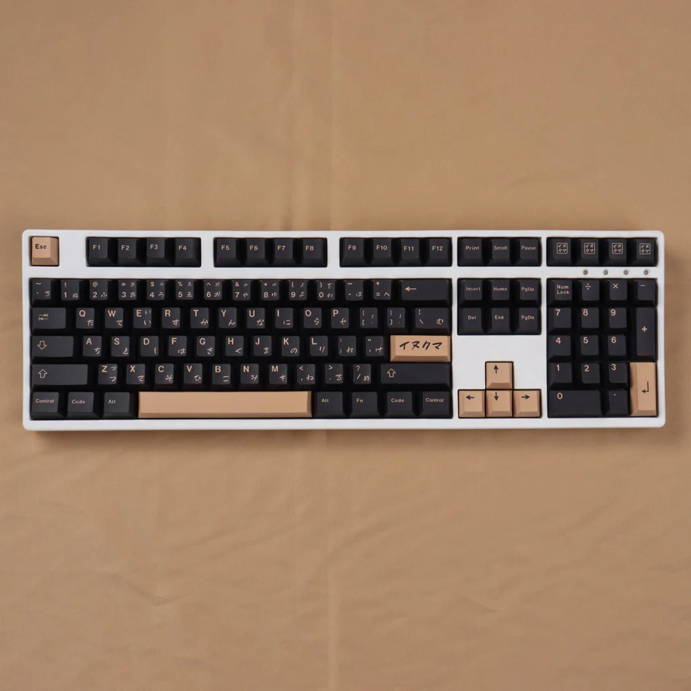 Juego grande de teclas PBT, teclas de perfil de cereza, personalidad japonesa para teclado mecánico MX Switch, color negro - imagen 5