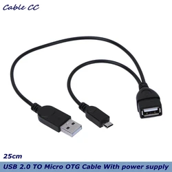 Cable OTG Micro USB con Alimentación Externa – Móvil/Tablet