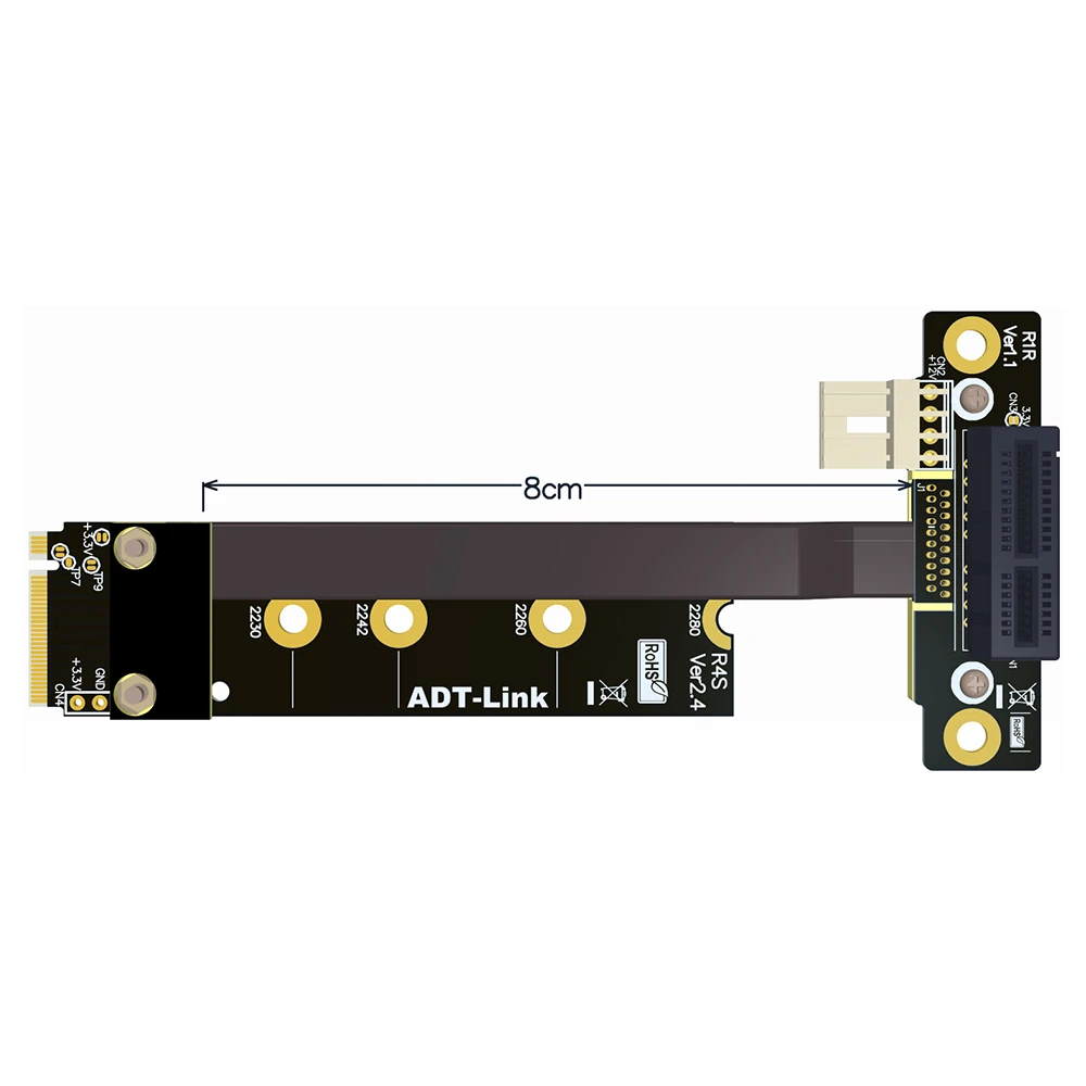 Vista del cable de extensión para ajustar la instalación