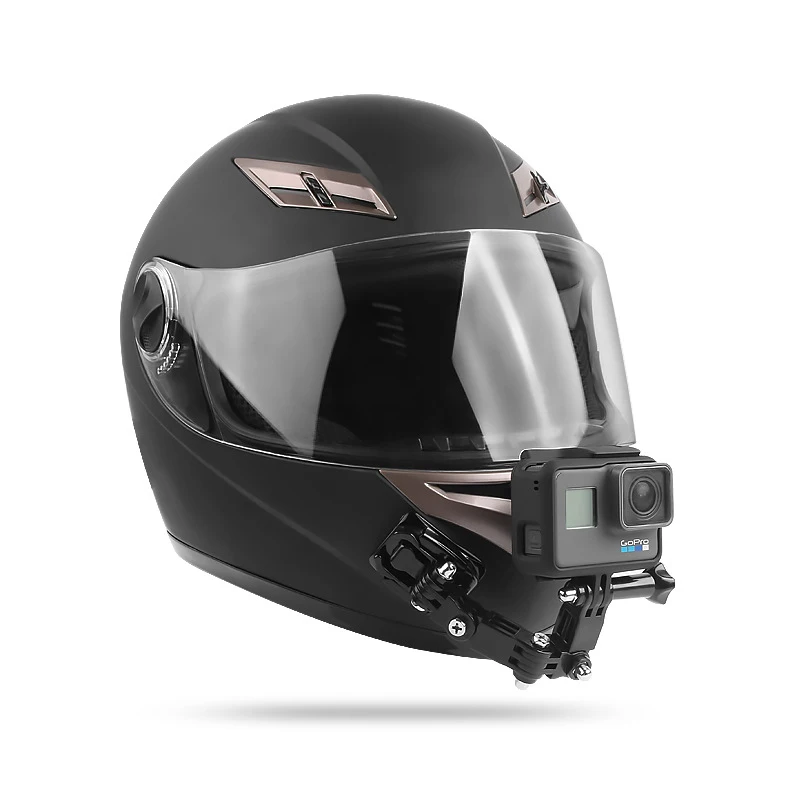 Soporte adhesivo para casco de motocicleta, adaptador de montaje con botón giratorio para Gopro Hero 5, 6, 7, DJI Osmo Action Camera - imagen 3