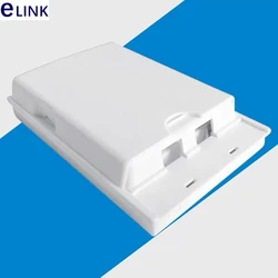 ELINK Caja Conexión Fibra Óptica FTTH Escritorio ABS SC Empuje