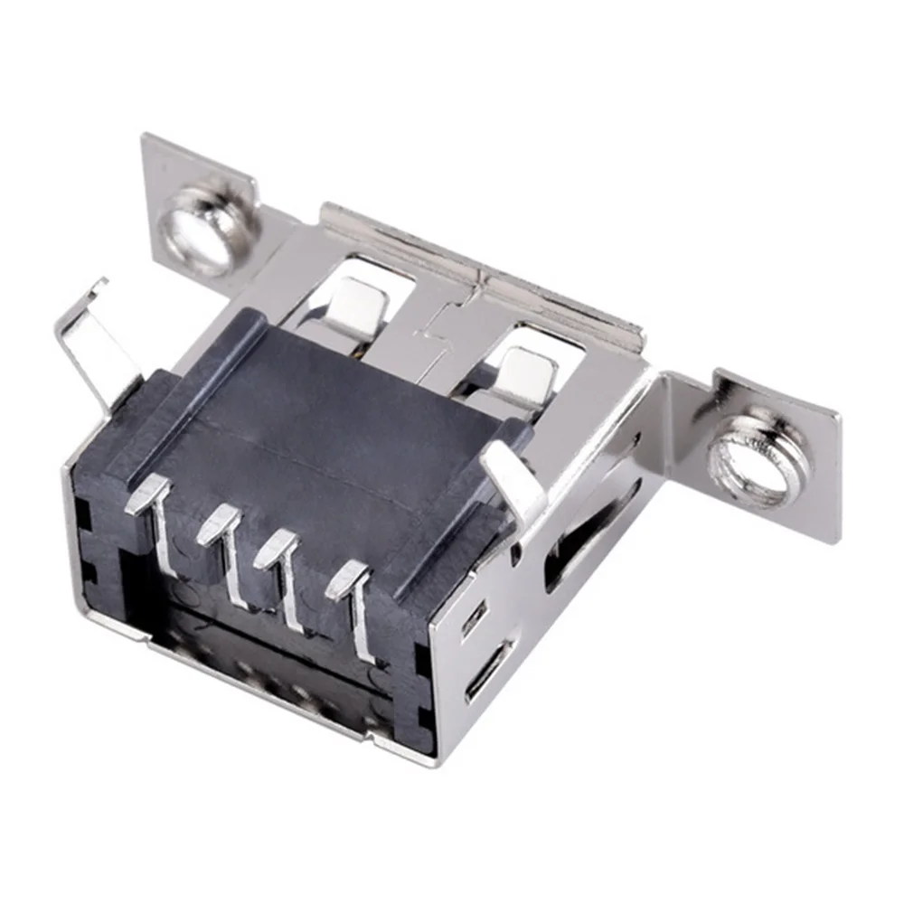 5-30 Uds USB tipo A Micro USB 2,0 conector hembra 4 pines puerto USB conector de base toma de carga trasera con orificios para tornillos 4P - imagen 5