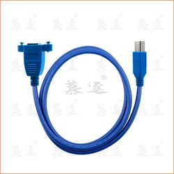 Cable USB 3.0 Tipo B macho-hembra para panel, ángulo recto