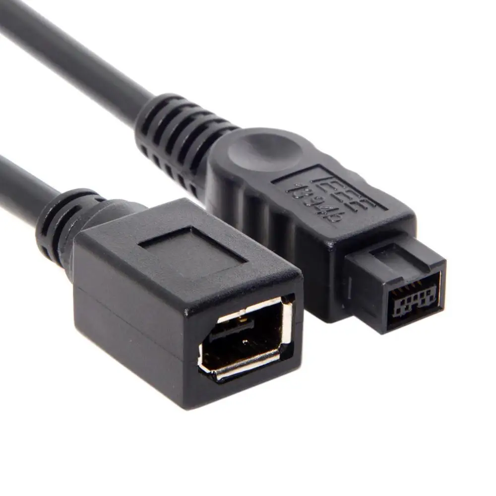 IEEE 1394 IEEE1394 6 pines hembra a 1394b 9 pines macho Firewire 400 a 800 Cable adaptador 10cm 0,1 m - imagen 2