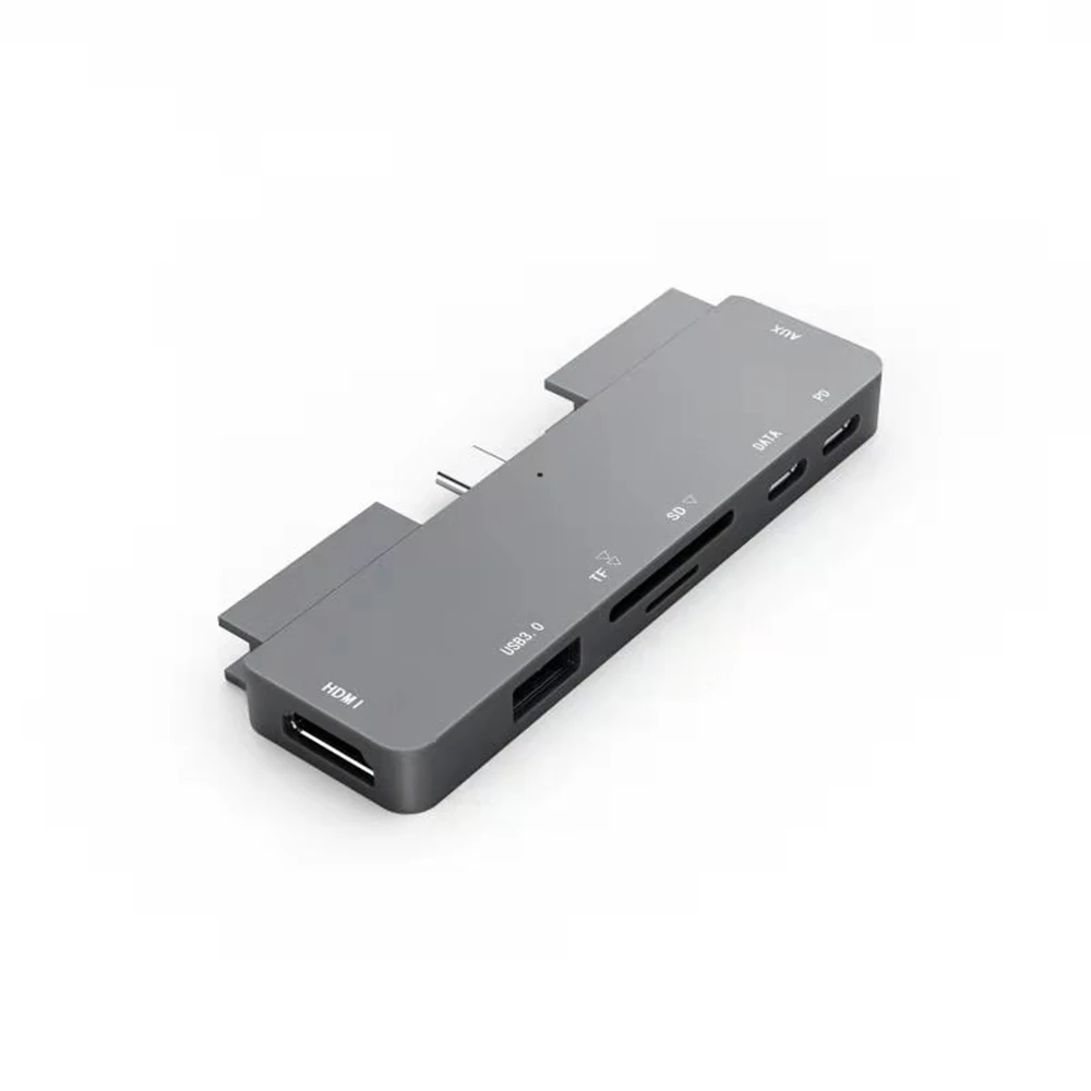Hub USB 3,1 con carga PD, lector de tarjetas TF/SD, HDMI, Conector de auriculares tipo C, datos para iPad Pro, MacBook Air - imagen 2
