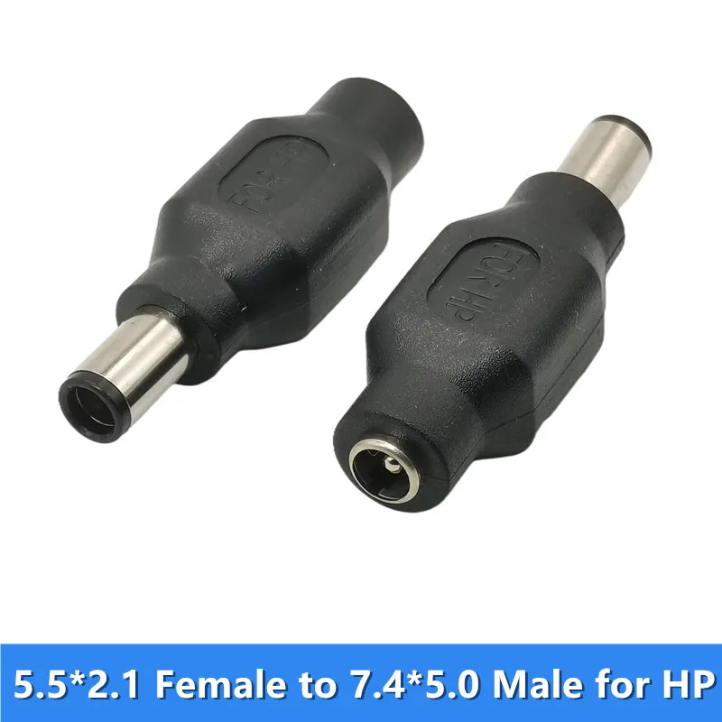Jack 5,5x2,1mm hembra a DC 7,4x5,0mm macho, convertidor, adaptador de carga para HP