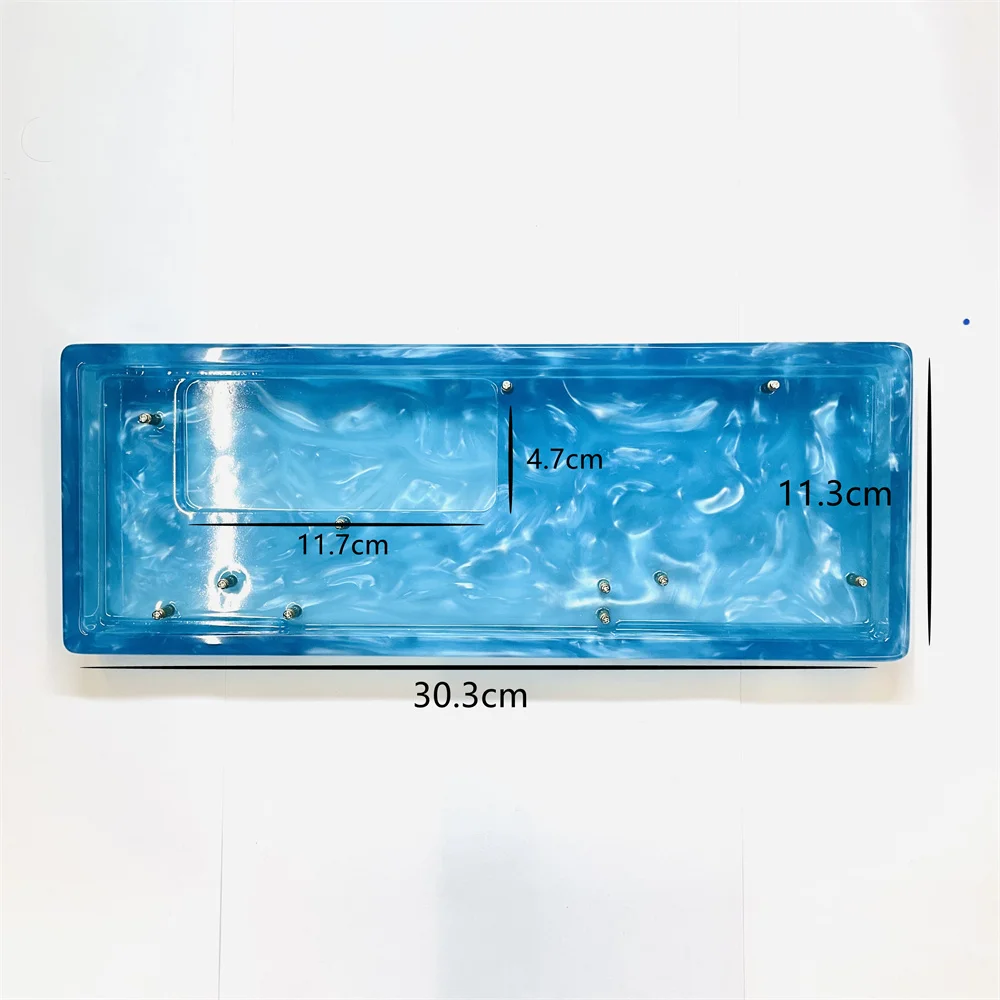 Funda de resina Natural para teclado GK61X GK64X, bricolaje, 60%, amarillo, Morado, negro, blanco, azul, verde, para GK61X, GK61XS, GK64X, GK64XS - imagen 5