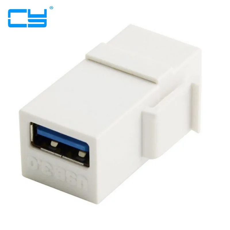 Adaptador de extensión USB 3,0 hembra a hembra, conector Keystone Jack para Panel de placa de pared, Cable USB - imagen 2