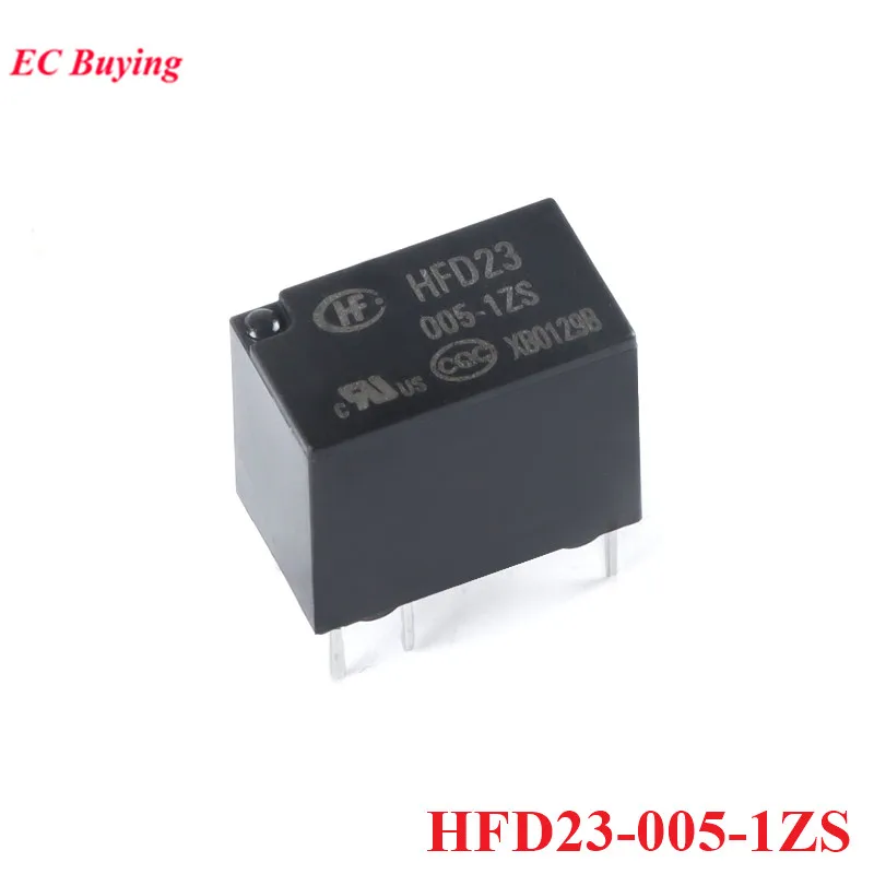 5 uds/1 ud HFD23 Mini relés HFD23-005-1ZS 012-1ZS 024-1ZS 24V DC 12V 5V 6Pin Ultra pequeño relé de potencia altamente sensible Rele - imagen 2