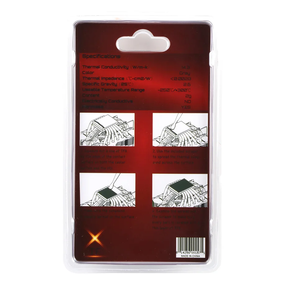 Thermalright-grasa térmica TFX para ordenador de escritorio, 14,3 W, disipación del calor, de silicona - imagen 4