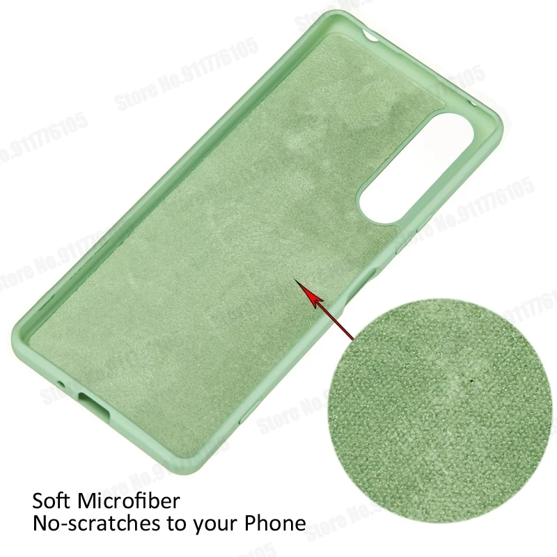 Funda protectora completa de silicona líquida para Sony Xperia 5 10 1 ii, funda mate de goma de Gel suave para Xperia 1 10 5 IV, funda a prueba de golpes - imagen 3