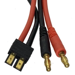 Traxxas TRX Cable 4mm Banana 12AWG 30 cm para Bateria LiPo Drone