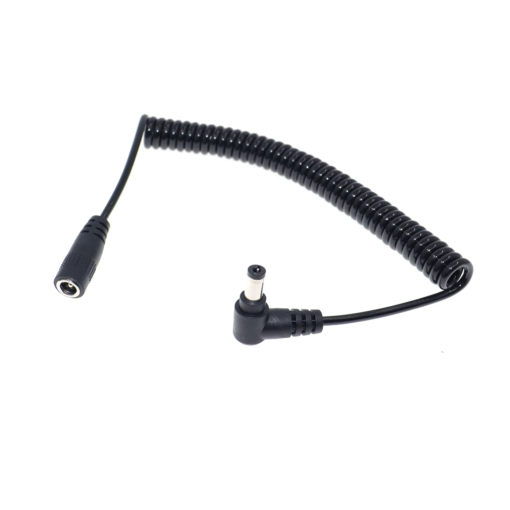 Cable de alimentación retráctil macho de 5,5x2,1mm, adaptador de corriente de 5,5 m, Cable de enchufe Jack de ángulo de CC con resorte, 2,1x1,5mm - imagen 4