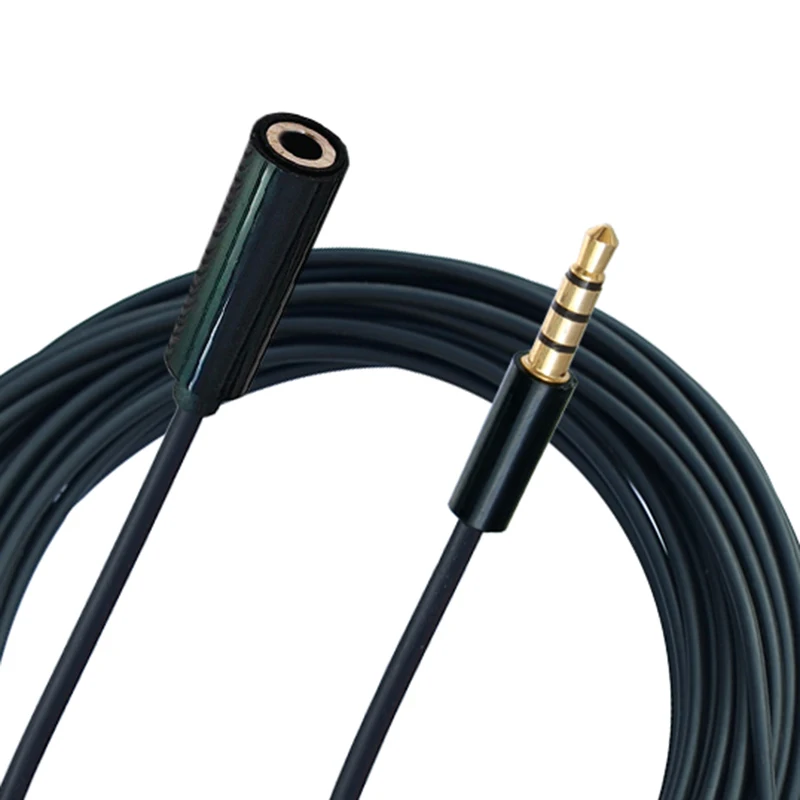 Cable de extensión de Audio de 4 polos, Conector de 5m, 16 pies, 3,5mm, macho a hembra, AUX, extensor de Audio para auriculares, teléfono móvil - imagen 5