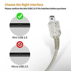 Cable USB 2.0 A a Mini-B para Cámara – Carga y Datos