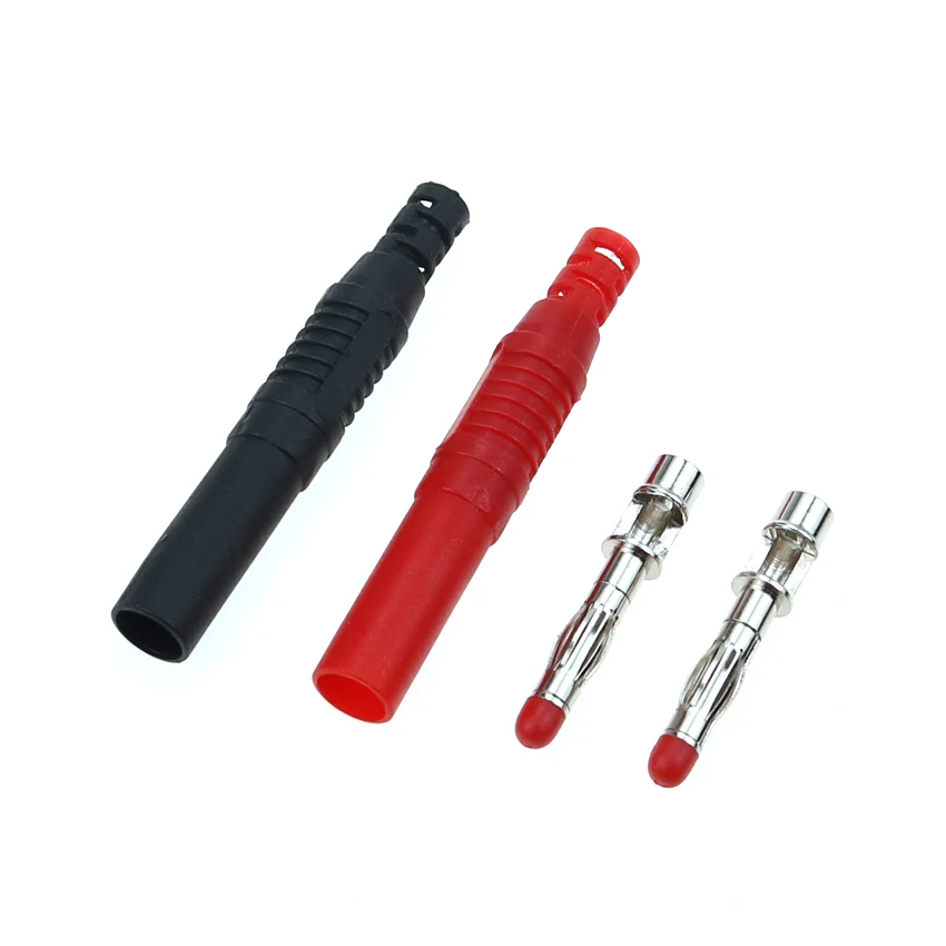 Enchufe Banana de cobre con agujero hembra, 4mm, extensión de cabeza hembra, poste de cable, núcleo de cobre, enchufe Banana para soldadura