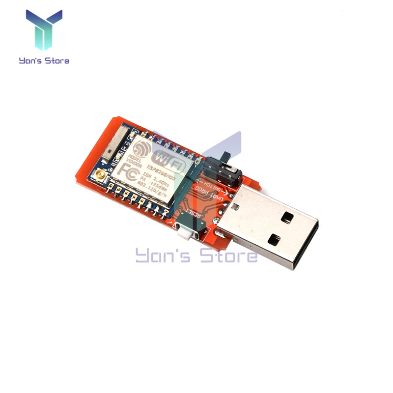 Diymore ESP8266 ESP-07 módulo inalámbrico Wi-Fi USB a TTL CH340G Placa de desarrollo 2,4 Ghz 3dBi IPEX antena para Arduino - imagen 3