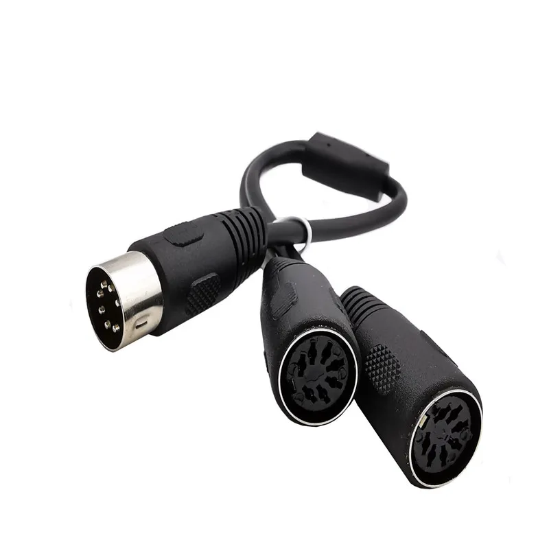 Adaptador Y divisor MIDI DIN de 7 pines, Cable macho de 7 pines a 2 hembra, 0,3 m, 1 enchufe macho a 2 enchufes hembra - imagen 5