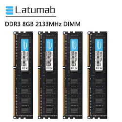 Latumab DDR3 RAM 16GB(2X8GB) 8GB 4GB 1333 1600 1866 2133 2400MHz Memoria de escritorio PC3-14900 240 pines DIMM 1,5 V RAM DDR3 Memoria