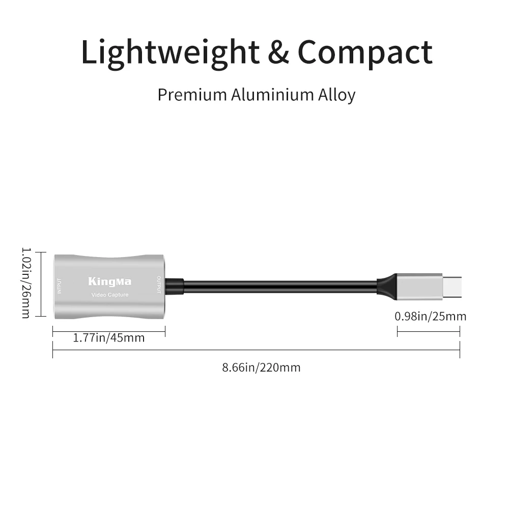 KingMa-tarjeta de captura de vídeo tipo C, 1080P, 4K, HDMI, USB 3,0, para DVD, cámara, grabación de juegos, XBOX, PS4, PS5, Switch, YouTube, transmisión en vivo - imagen 2
