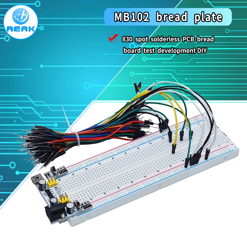 Tablero de prueba para bricolaje, placa sin soldadura PCB, para laboratorio arduino, novedad, MB-102 MB102, 400 de 830 puntos, SYB-830 - imagen 2