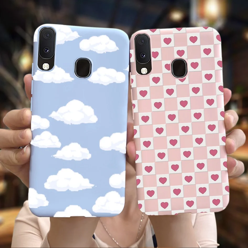 Funda colorida con flores para Samsung Galaxy A20 A20S A20E, funda trasera de silicona, Fundas suaves para Samsung A20 S A207F A 20 E Coque - imagen 4