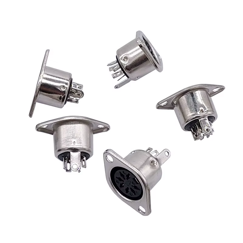 Conector Mini DIN 3-8 Pines Hembra Cable MIDI - imagen 2