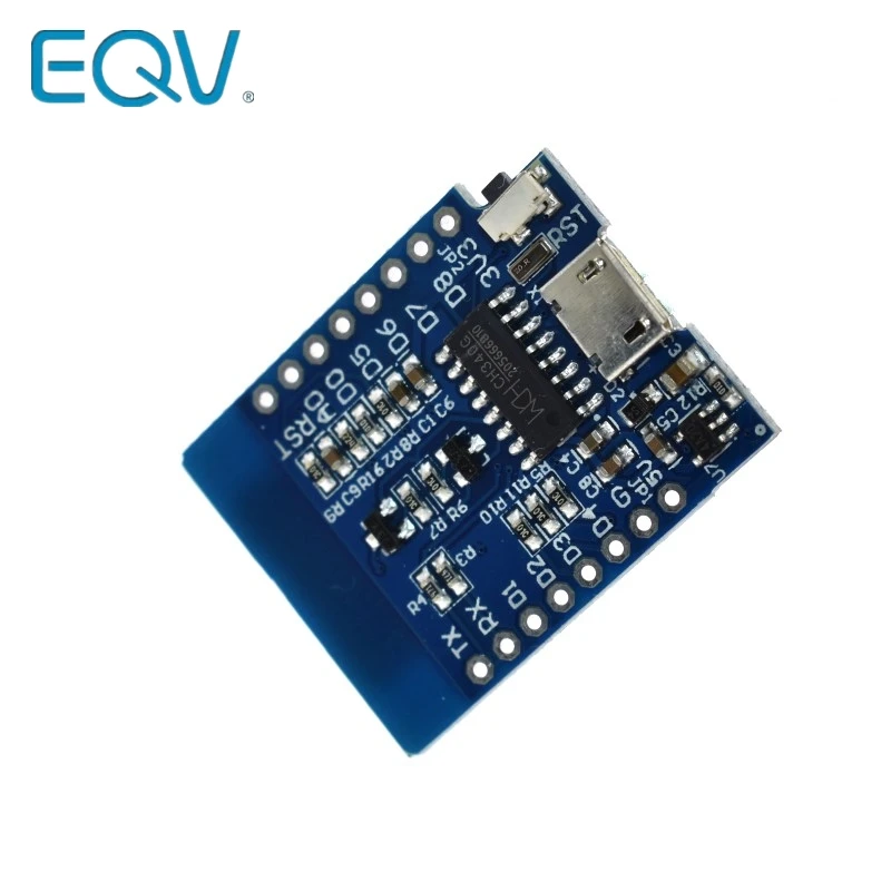 EQV D1 Mini ESP8266 ESP-12 ESP-12F CH340G CH340 V2 USB WeMos Placa de desarrollo WIFI D1 Mini NodeMCU Lua IOT placa 3,3 V con pines - imagen 3