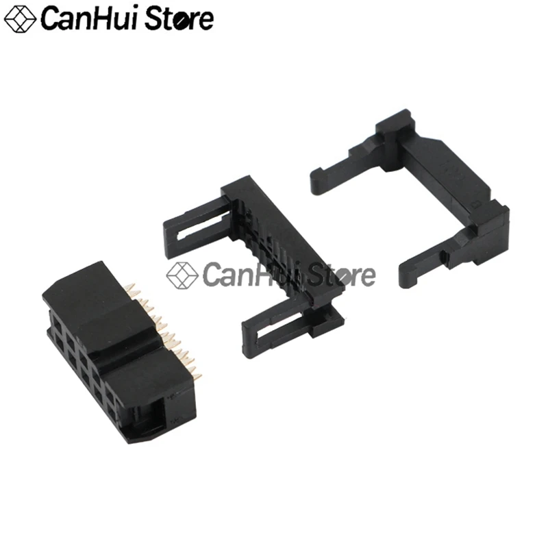 Conector JTAG ISP de doble fila, conector hembra 2x5PIN 10PIN 10P para DC3 IDC BOX, 10 piezas, FC-10p, 2,54 MM - imagen 2