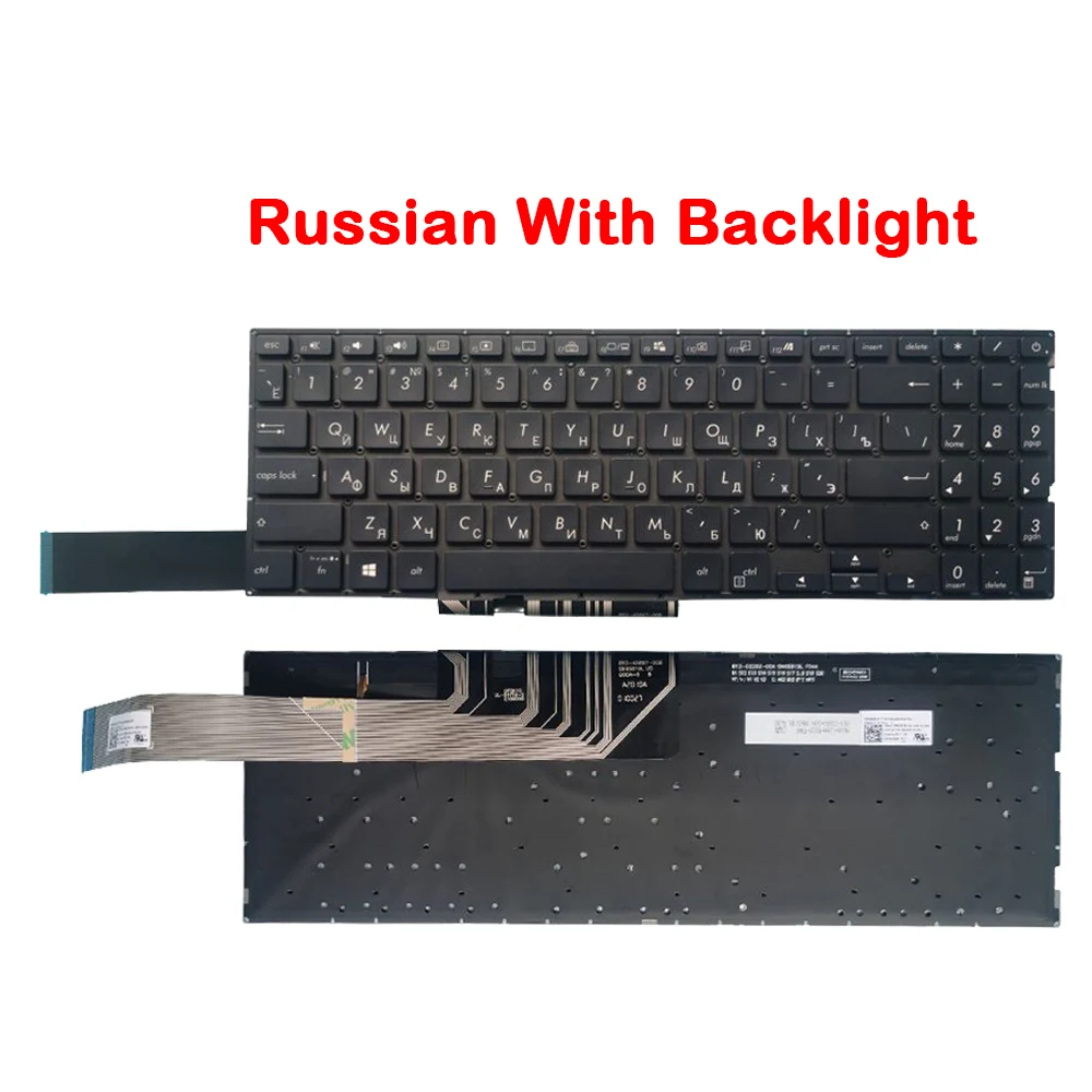Teclado español para ordenador portátil SP/latino LA/ruso RU para ASUS Mars15 X571 X571G X571GT X571U X571F K571 K571GT F571 F571G F571GT VX60G - imagen 3