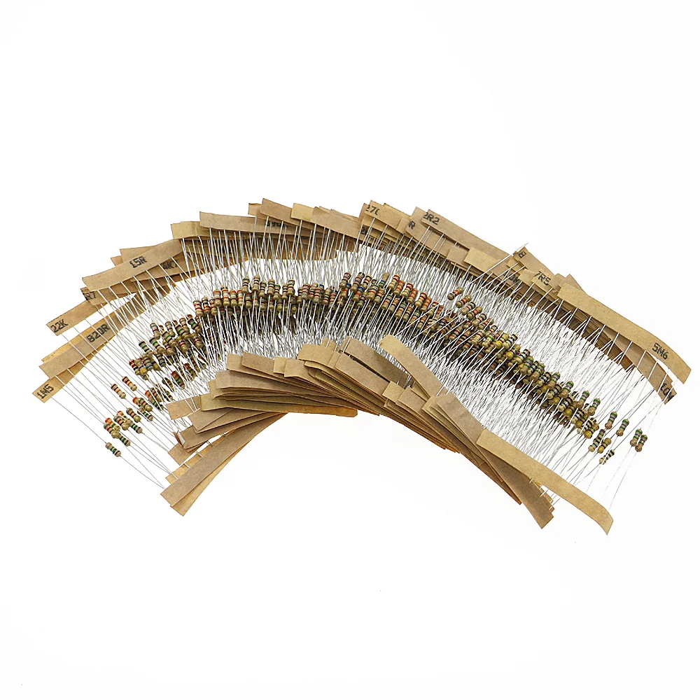 Juego de resistencias de película de carbono 560, 56 valores, 1/4W, 1 ohm ~ 10M ohm, amantes electrónicos, 5% Uds. - imagen 3