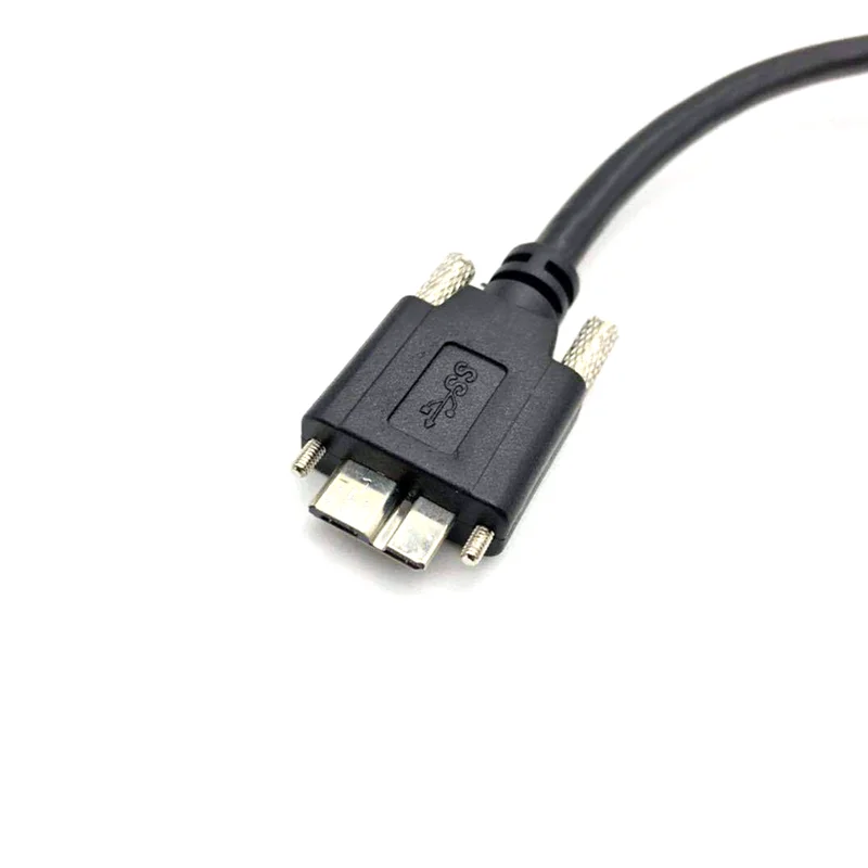 Cable de cámara industrial Micro USB3.0 3.0am a microb con cable fijo de datos1.5M con tornillo - imagen 4