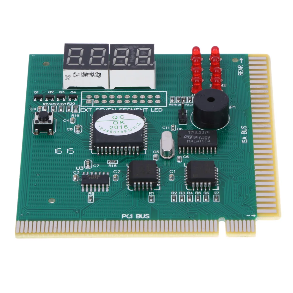 Mini pantalla LCD de 4 dígitos, Analizador de PC, probador de placa base de CPU de tarjeta postal de diagnóstico con indicador LED para la placa principal de Bus SMA PCI - imagen 3