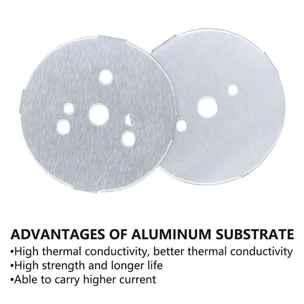 Panel de lámpara LED PCB de 10 piezas, 2W, 3W, 4W, 5W, 7W, 9W, 12W, disipador térmico de alto brillo, tablero de luz redondo de sustrato de aluminio para cuentas de lámpara DIY - imagen 2