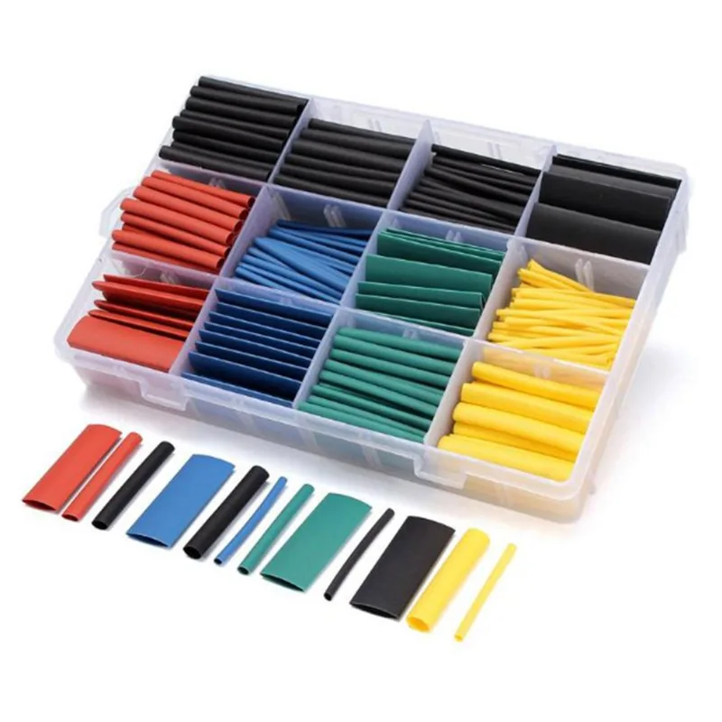 Juego de tubos de poliolefina para encogimiento, surtido de tubos termorretráctiles, Cable aislado, manga de tubo impermeable 2:1, 530 unids/set - imagen 2