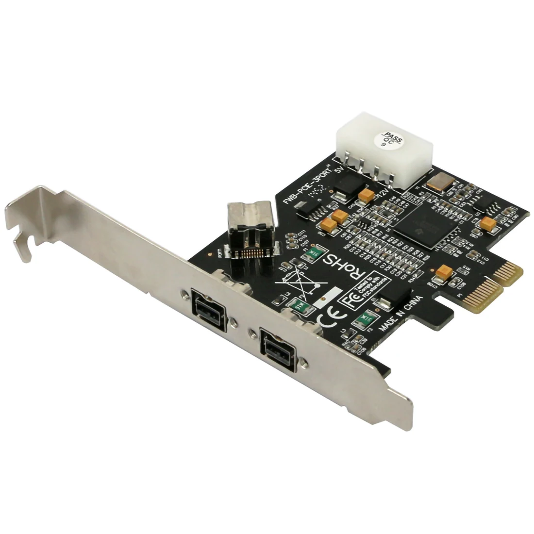 Tarjeta controladora PCI Express PCI-E x1 a 3 puertos 1394B, tarjeta adicional para FireWire 800, IEEE 1394 B 2 + 1, captura de vídeo para cámara Digital - imagen 2