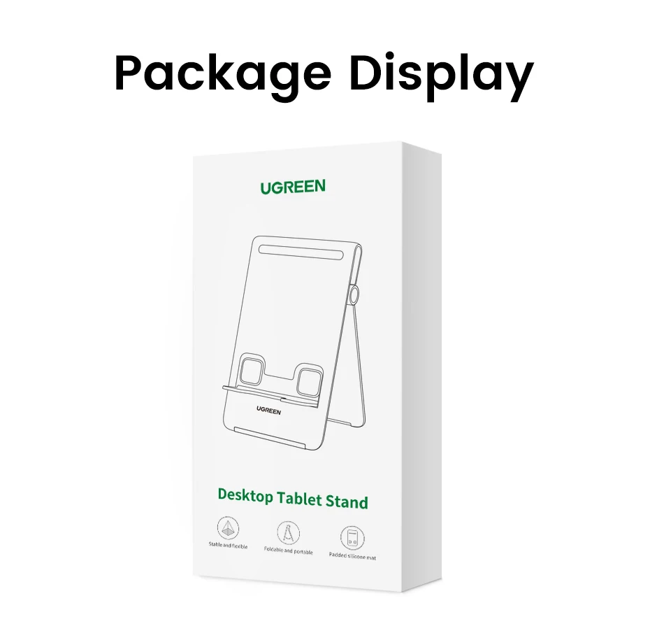 Una caja blanca con una etiqueta verde que dice Ugreen