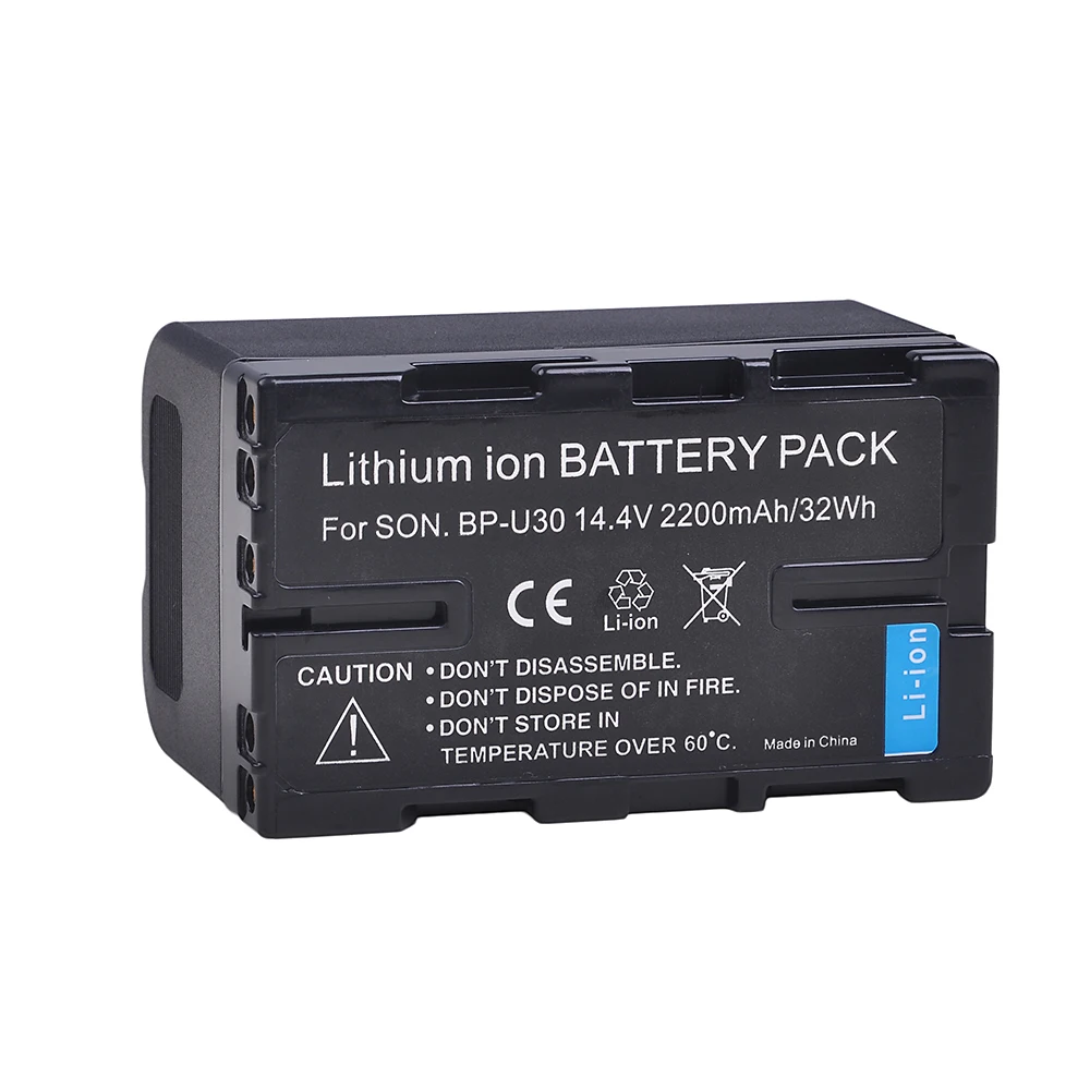 Batmax-Batería de 2200mAh BP-U30 BP U30, con indicadores LED de potencia, para Sony BP U30 U60 U90 XDCAM EX PMW 100 150 160 200 PMW EX1 EX3 - imagen 4