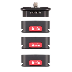 Abrazadera de placa de liberación rápida de garra FOTGA para cámara de acción DSLR Gopro, adaptador de trípode, placa de montaje, adaptador de abrazadera de correa de hombro