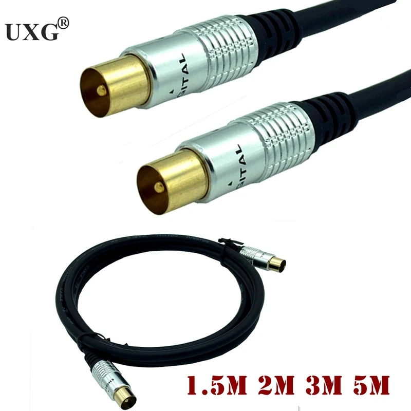 Cable adaptador de TV macho de 9,5mm a macho de 9,5mm, línea de señal de TV Coaxial, línea RF HD, línea de conexión STB digital limitada, 1,5 m, 2m, 3m, 5m - imagen 2