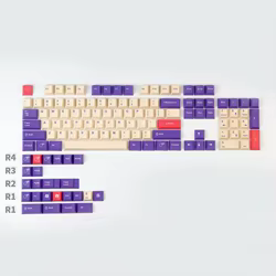 Juego de teclas GMK con tema de ciruela, sublimación de tinte PBT, perfil de cereza, teclas GMK con cambio 1.75u 2u 1.5U Ctrl Alt, 1 Juego