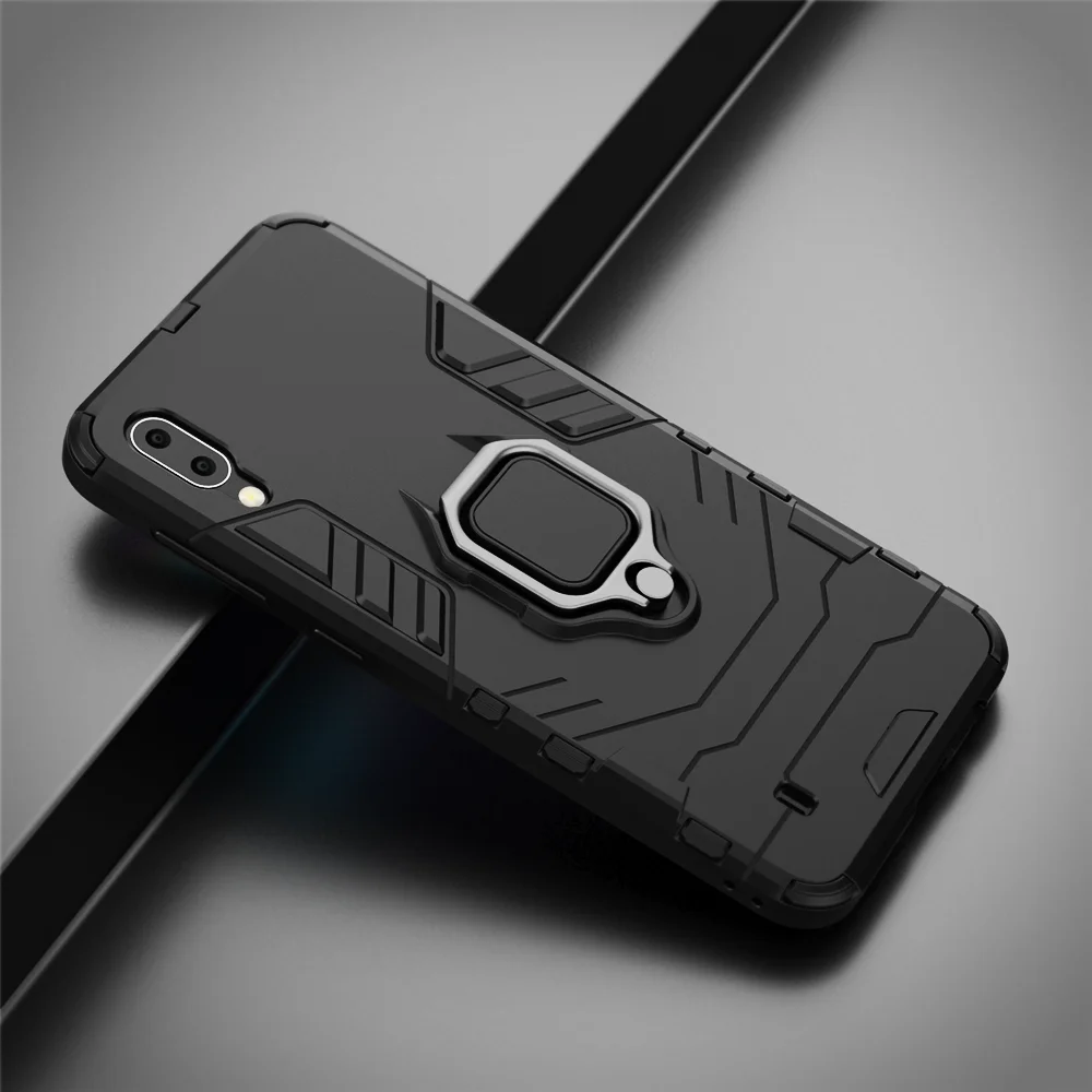 Funda trasera de teléfono para Samsung Galaxy M10 M 10 SM-M105G/DS, carcasa a prueba de golpes, con soporte de anillo, 6,22 pulgadas - imagen 3