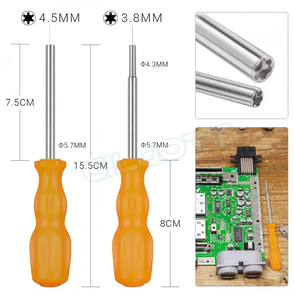 Destornillador hexagonal de seguridad de 3,8/4,5mm, herramienta de reparación abierta para NGC SFC N64 NES SNES SEGA MD Gameboy GameCube - imagen 2