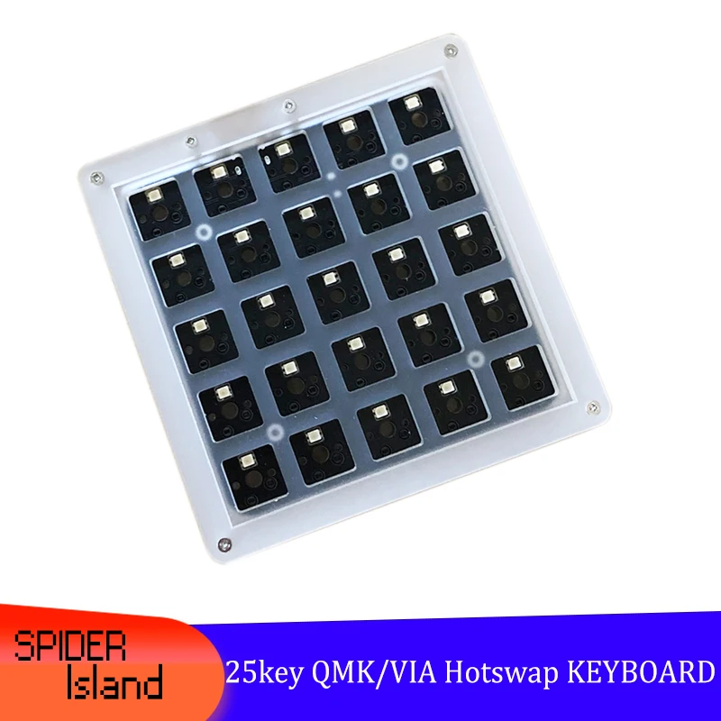 Teclado QMK a través de 25 teclas, teclado Macro de programación programable mecánico, acceso directo 5x5, luz RGB, teclado personalizado PS Office