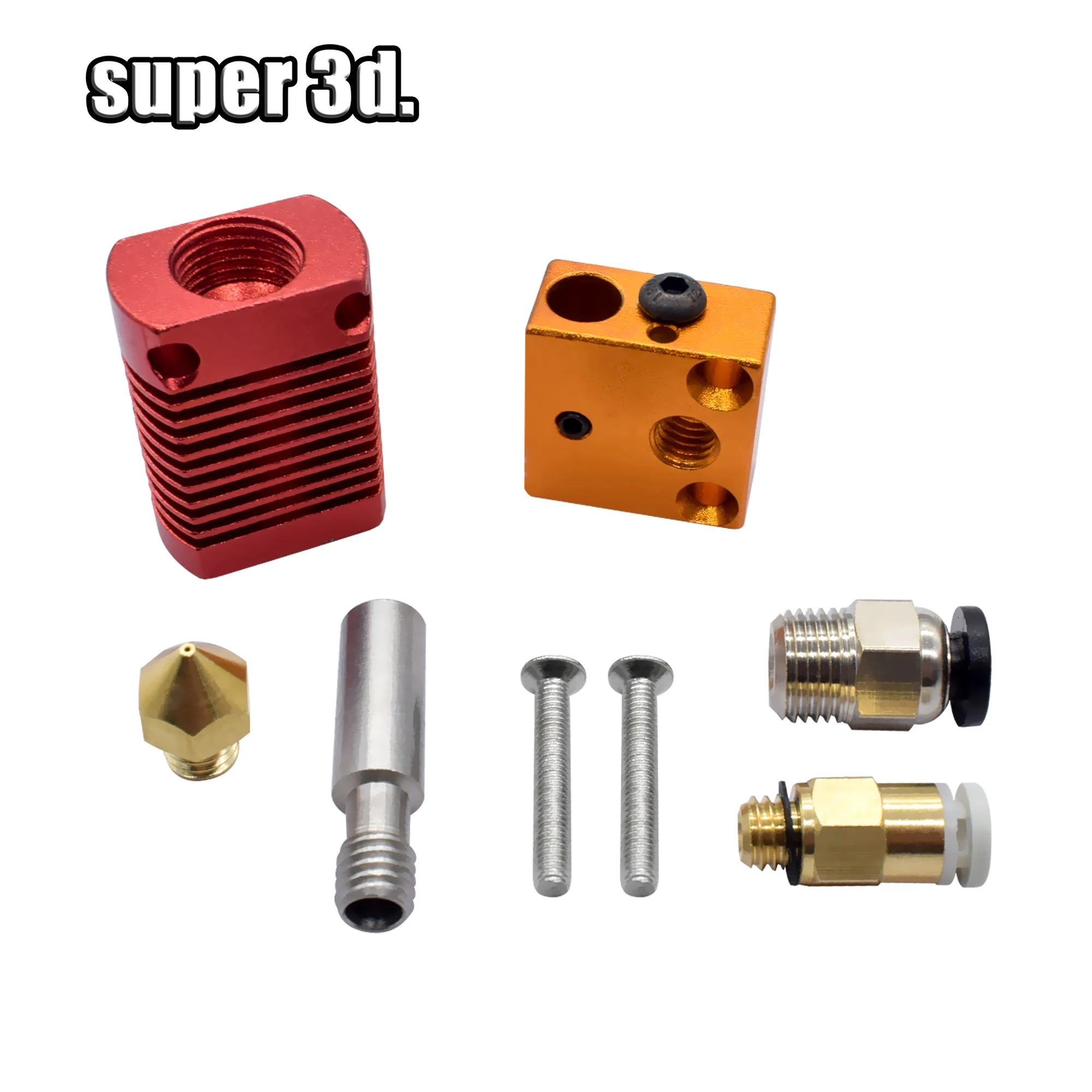Ender 3 Metal J-Head CR10 Hotend extrusora Kit bloque de calor 12/24V 0,4mm boquilla 1,75mm filamento para CR10s accesorios de impresora 3D - imagen 4