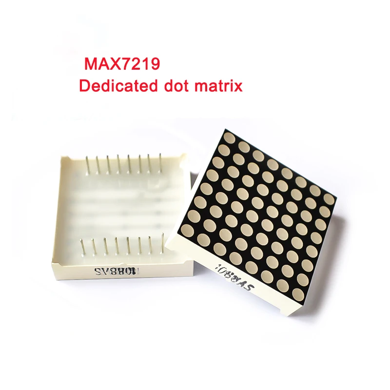 Módulo de matriz LED MAX7219, controlador de microcontrolador 7219, pantalla de 1 bit, 8x8, cátodo común de 5V, rojo/azul/verde con cabezal de 3 pines, 1 unidad - imagen 3